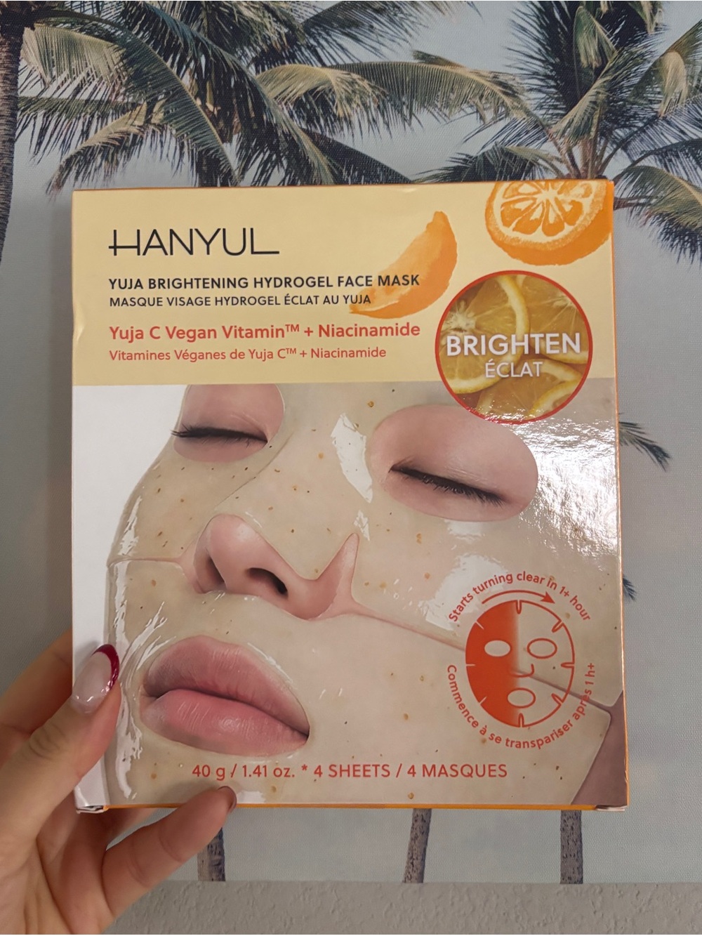 Yuja Brightening Hydrog3l Face M4sk– Orange